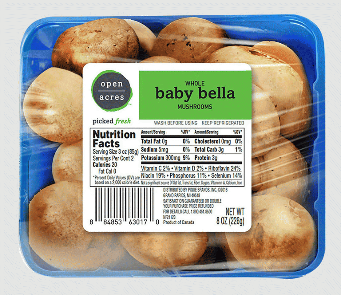 Open Acres picked fresh whole baby bella mushrooms Full-Size Picture